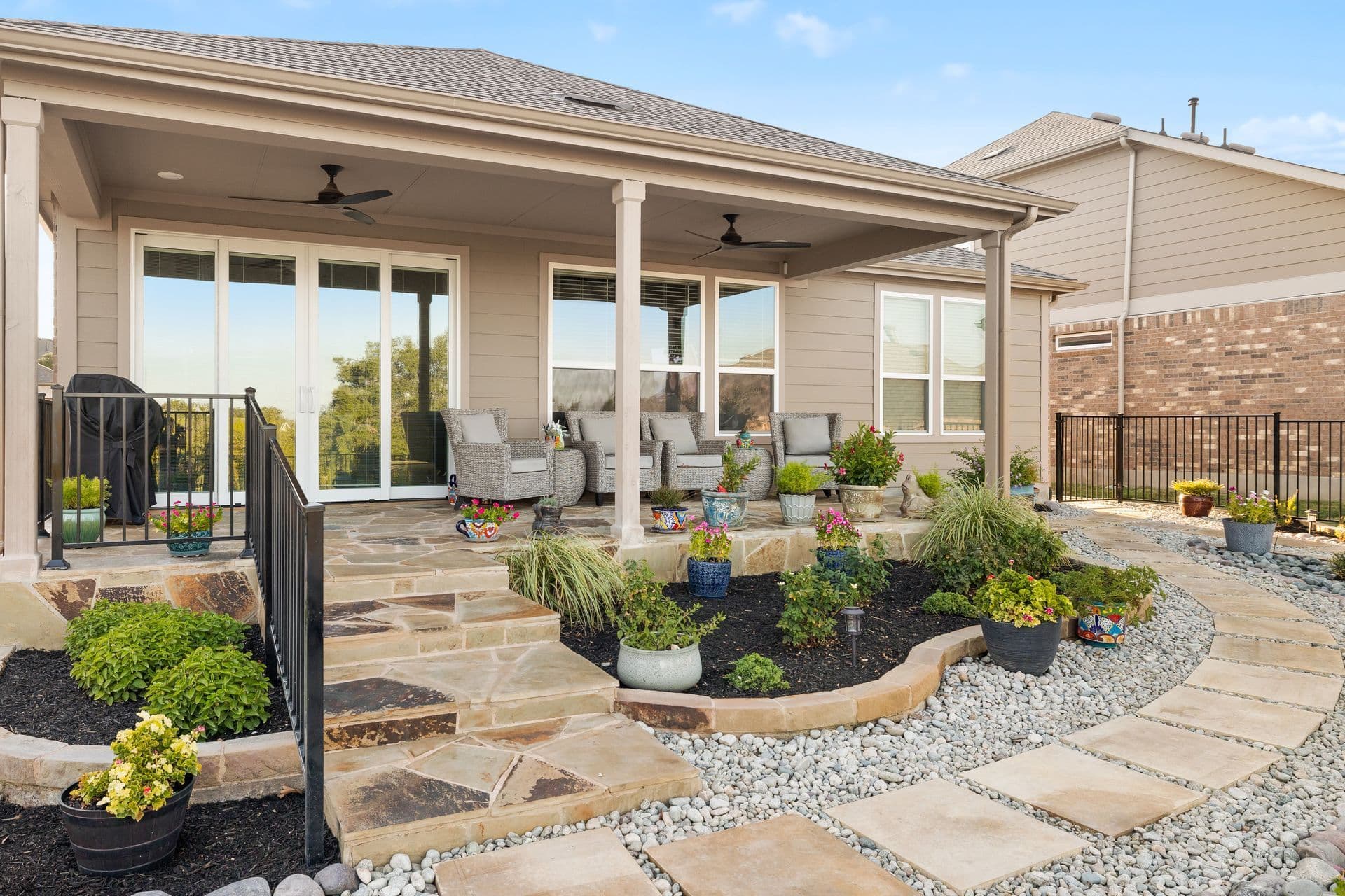 Flagstone Patio & Raised Beds
