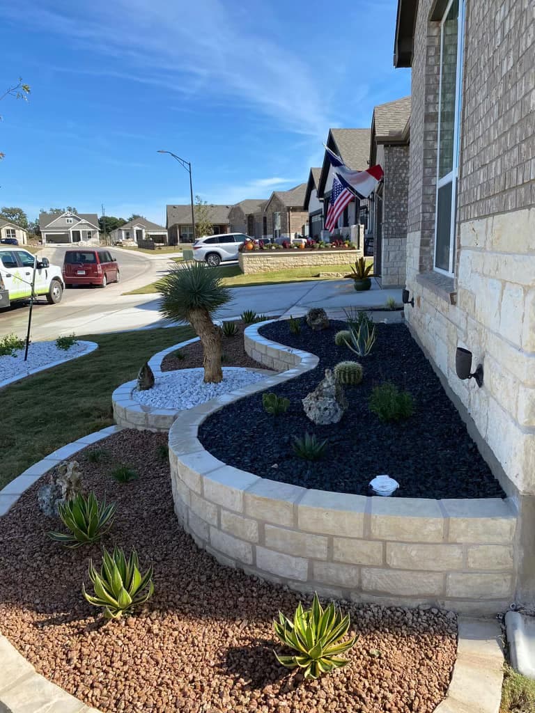 Front Yard Xeriscape & Retaining Walls